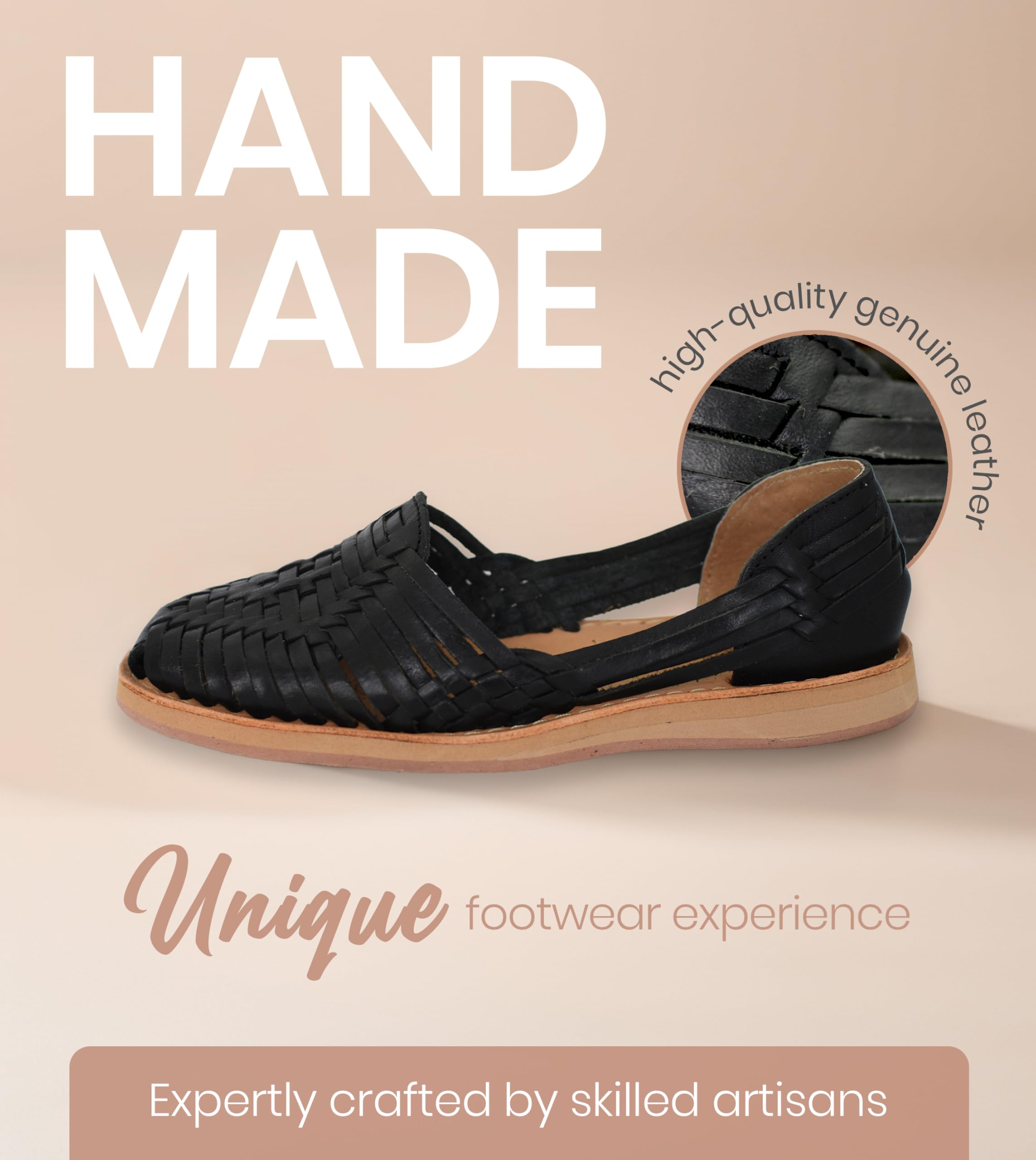 Macarena Collection Womens Shoes Leather Sandals for Women | Huarache Handmade Mexican Sandals | Comfortable & Stylish Womens Sandals 4150