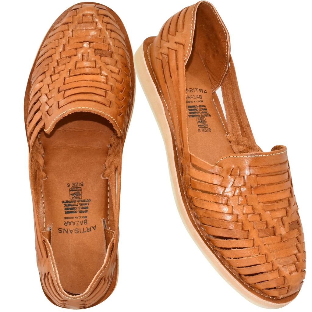 Artisans Bazaar - Mexican Huaraches Sandals for Women Handmade by Artisans in Mexico with Genuine Leather Pre-Hispanic Inspired Traditional Footwear Comfortable Breathable