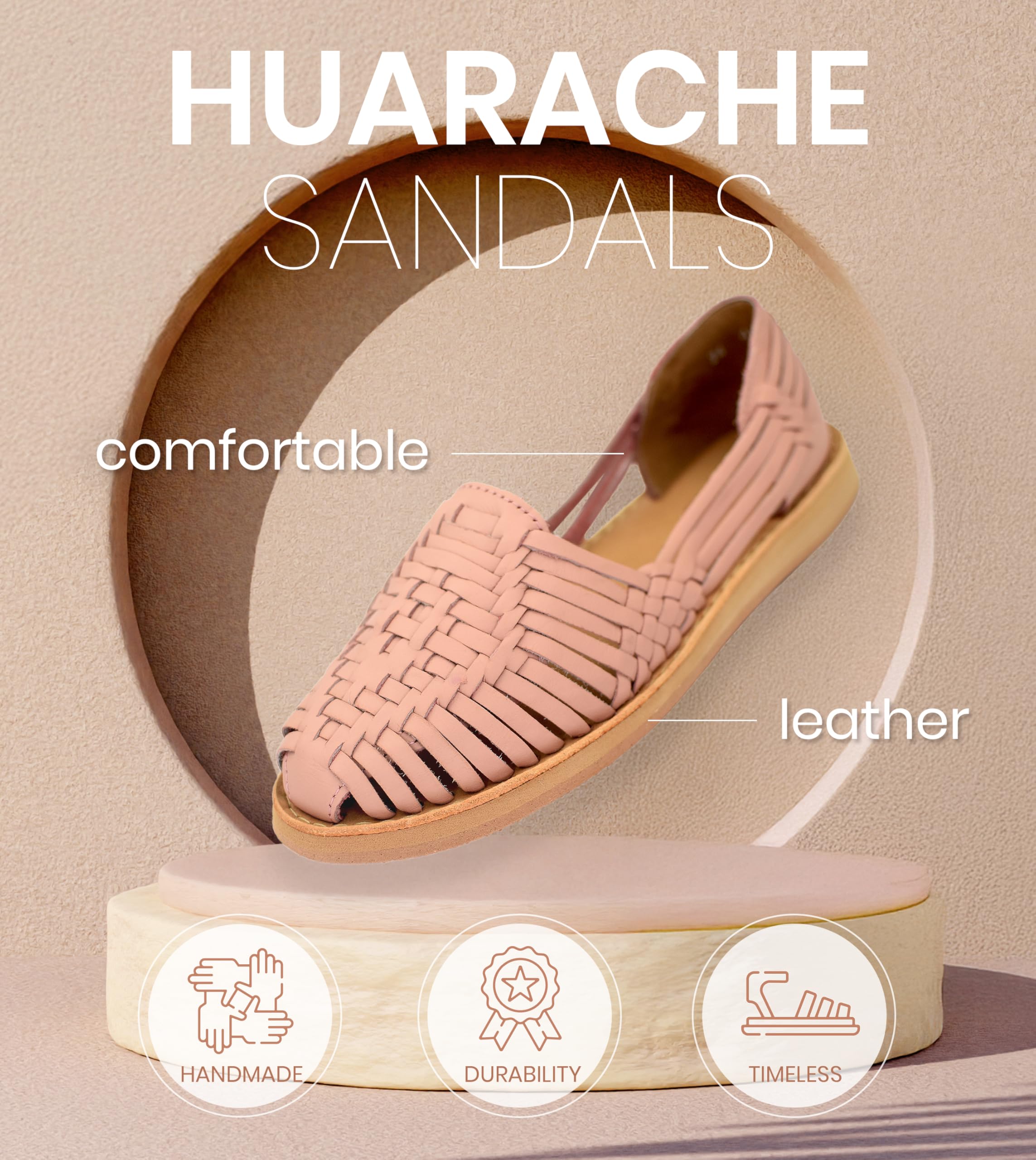Macarena Collection Womens Shoes Leather Sandals for Women | Huarache Handmade Mexican Sandals | Comfortable & Stylish Womens Sandals 4150