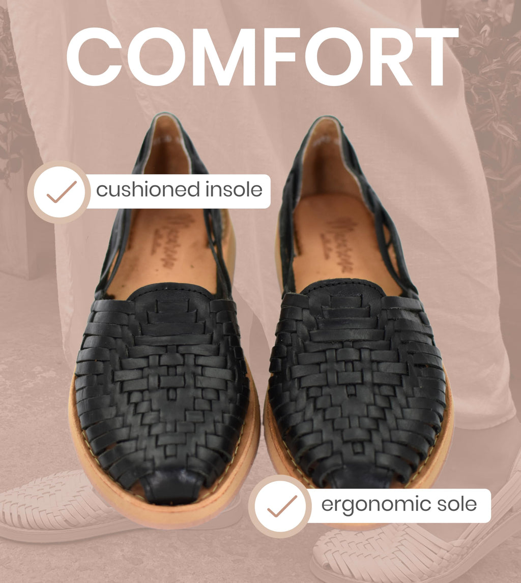 Macarena Collection Womens Shoes Leather Sandals for Women | Huarache Handmade Mexican Sandals | Comfortable & Stylish Womens Sandals 4150