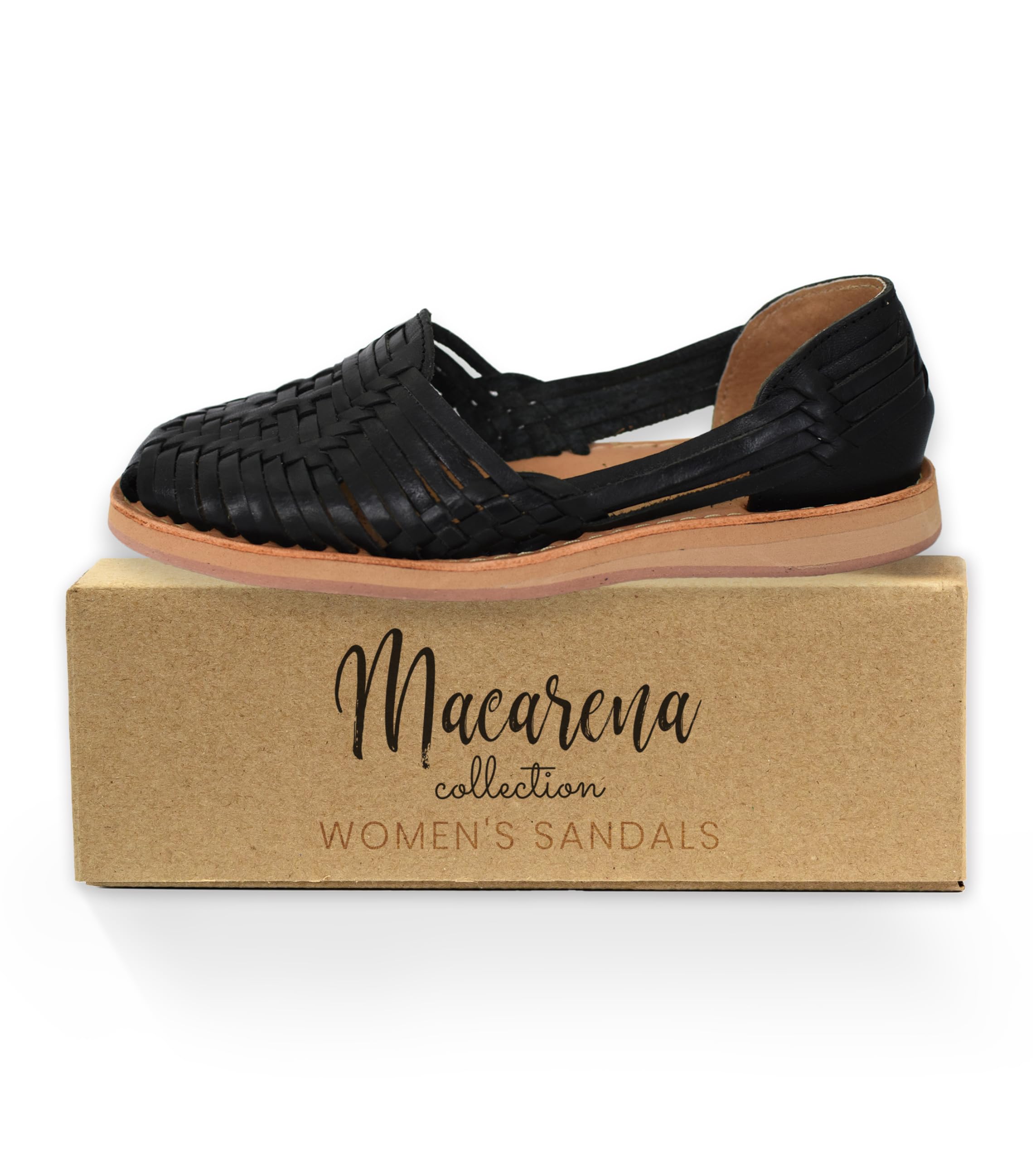 Macarena Collection Womens Shoes Leather Sandals for Women | Huarache Handmade Mexican Sandals | Comfortable & Stylish Womens Sandals 4150