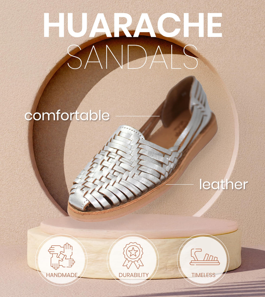 Macarena Collection Womens Shoes Leather Sandals for Women | Huarache Handmade Mexican Sandals | Comfortable & Stylish Womens Sandals 4150