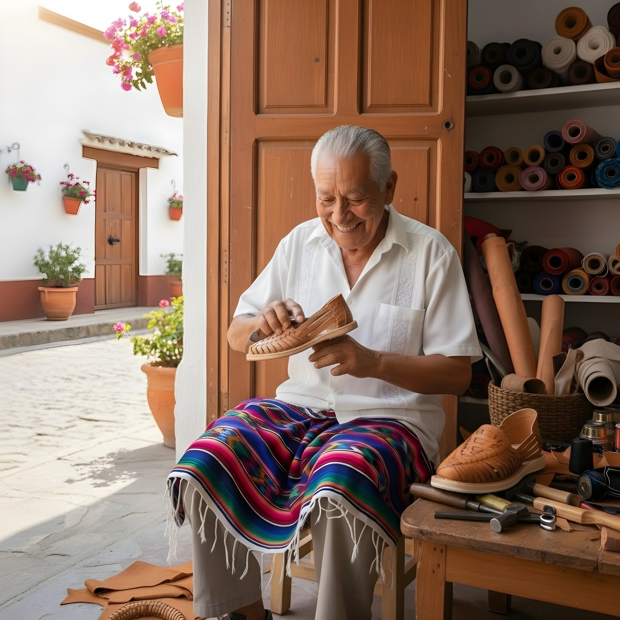 Artisans Bazaar - Mexican Huaraches Sandals for Women Handmade by Artisans in Mexico with Genuine Leather Pre-Hispanic Inspired Traditional Footwear Comfortable Breathable