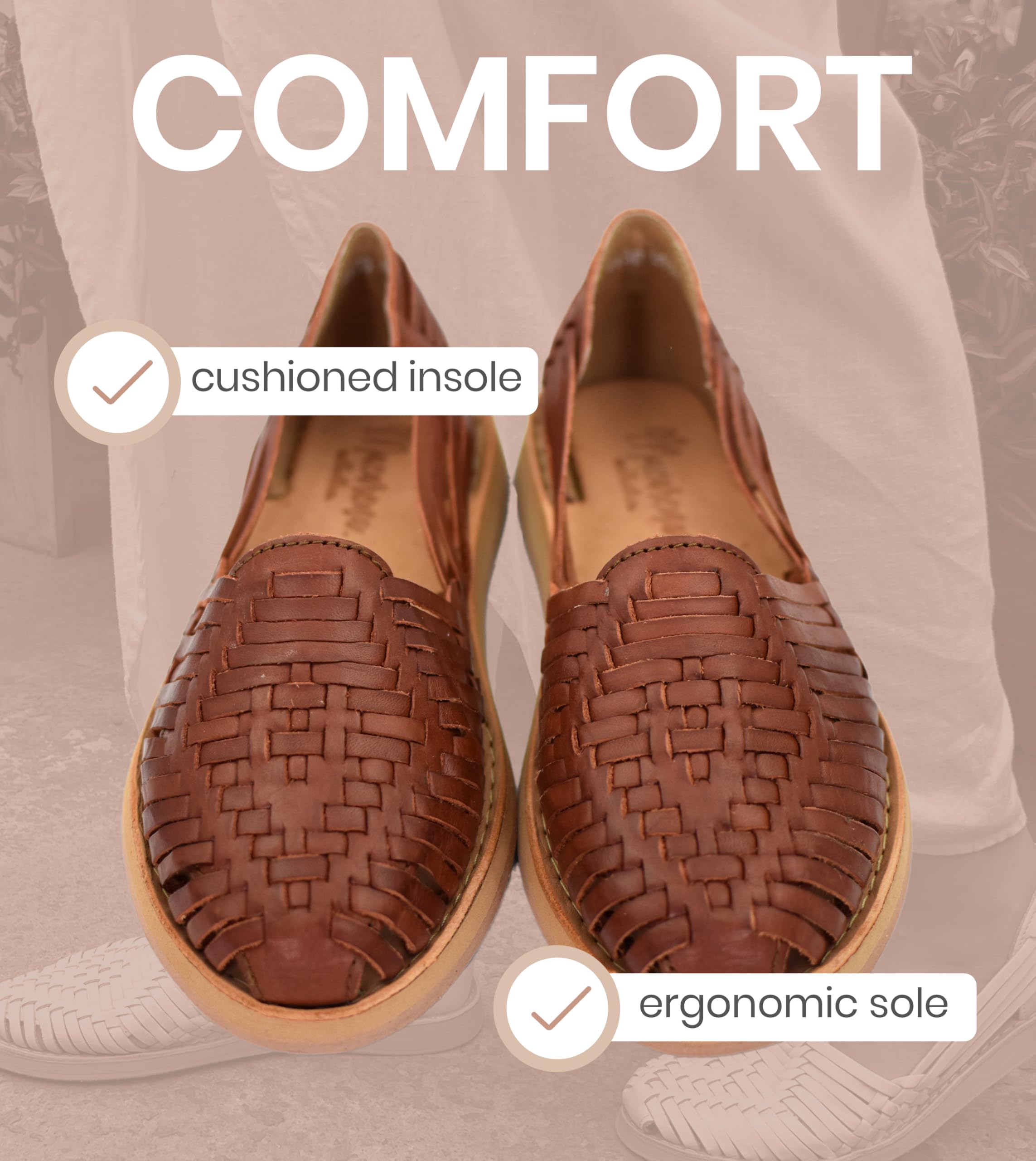 Macarena Collection Womens Shoes Leather Sandals for Women | Huarache Handmade Mexican Sandals | Comfortable & Stylish Womens Sandals 4150