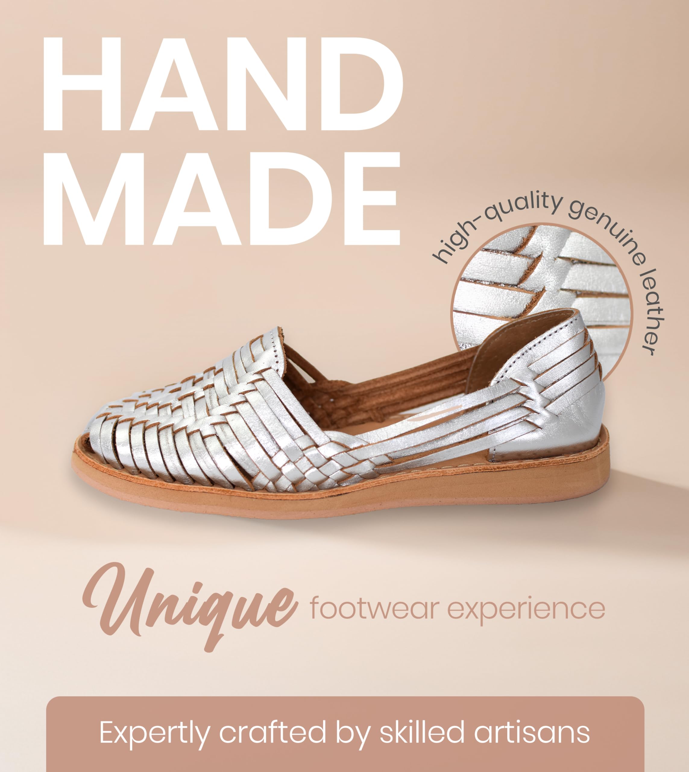 Macarena Collection Womens Shoes Leather Sandals for Women | Huarache Handmade Mexican Sandals | Comfortable & Stylish Womens Sandals 4150