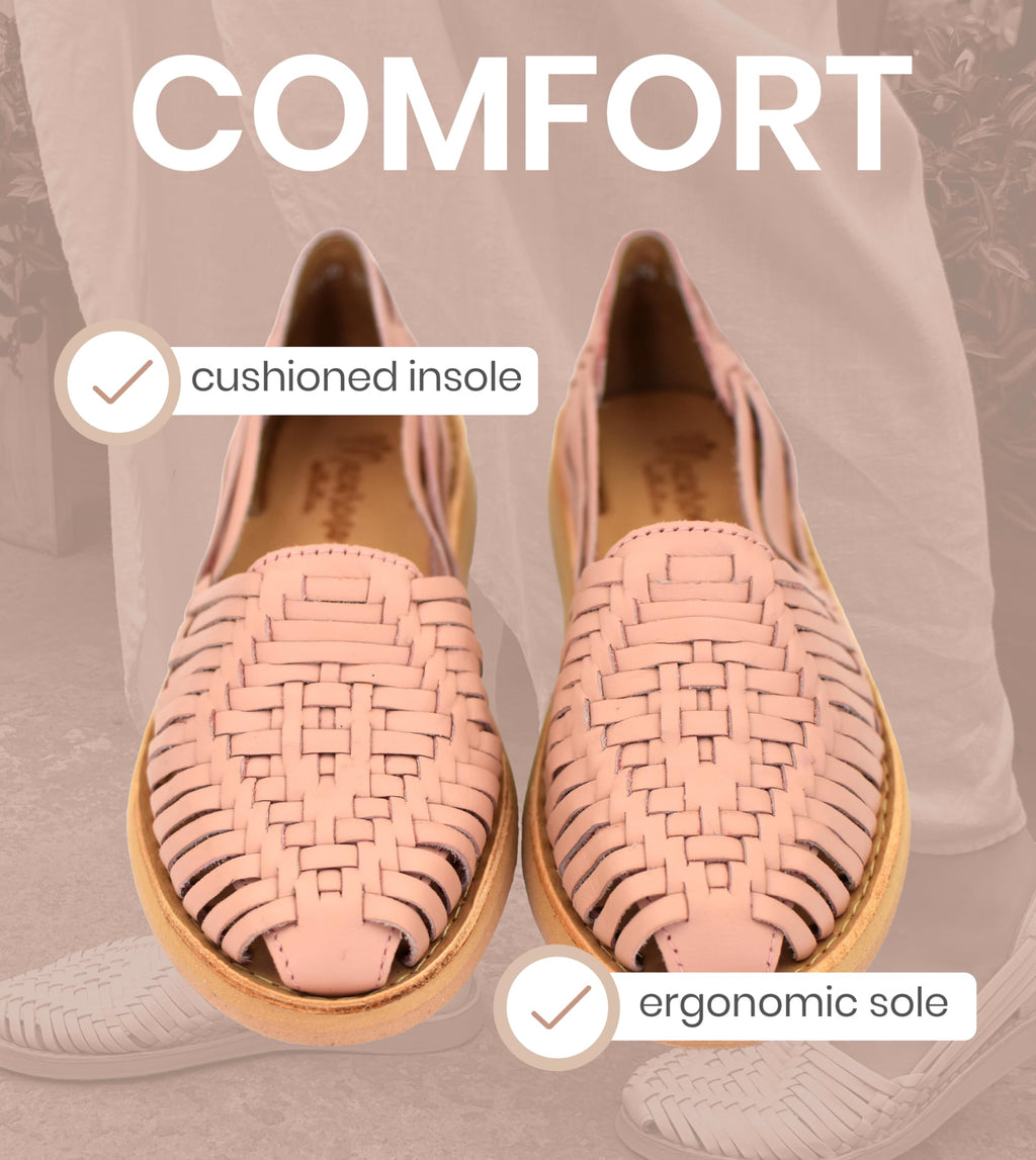 Macarena Collection Womens Shoes Leather Sandals for Women | Huarache Handmade Mexican Sandals | Comfortable & Stylish Womens Sandals 4150