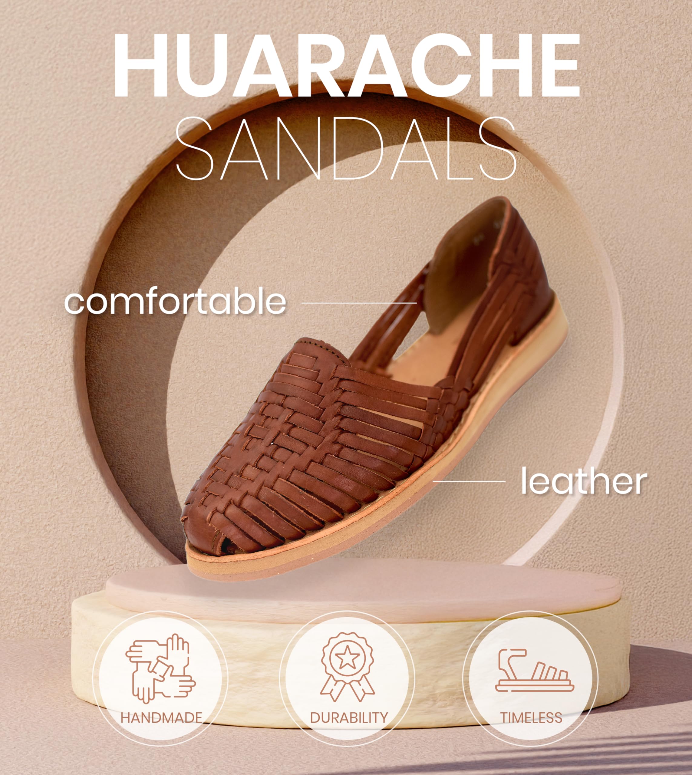 Macarena Collection Womens Shoes Leather Sandals for Women | Huarache Handmade Mexican Sandals | Comfortable & Stylish Womens Sandals 4150