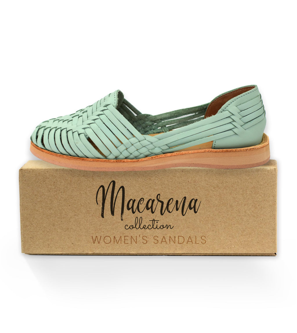 Macarena Collection Womens Shoes Leather Sandals for Women | Huarache Handmade Mexican Sandals | Comfortable & Stylish Womens Sandals 4150