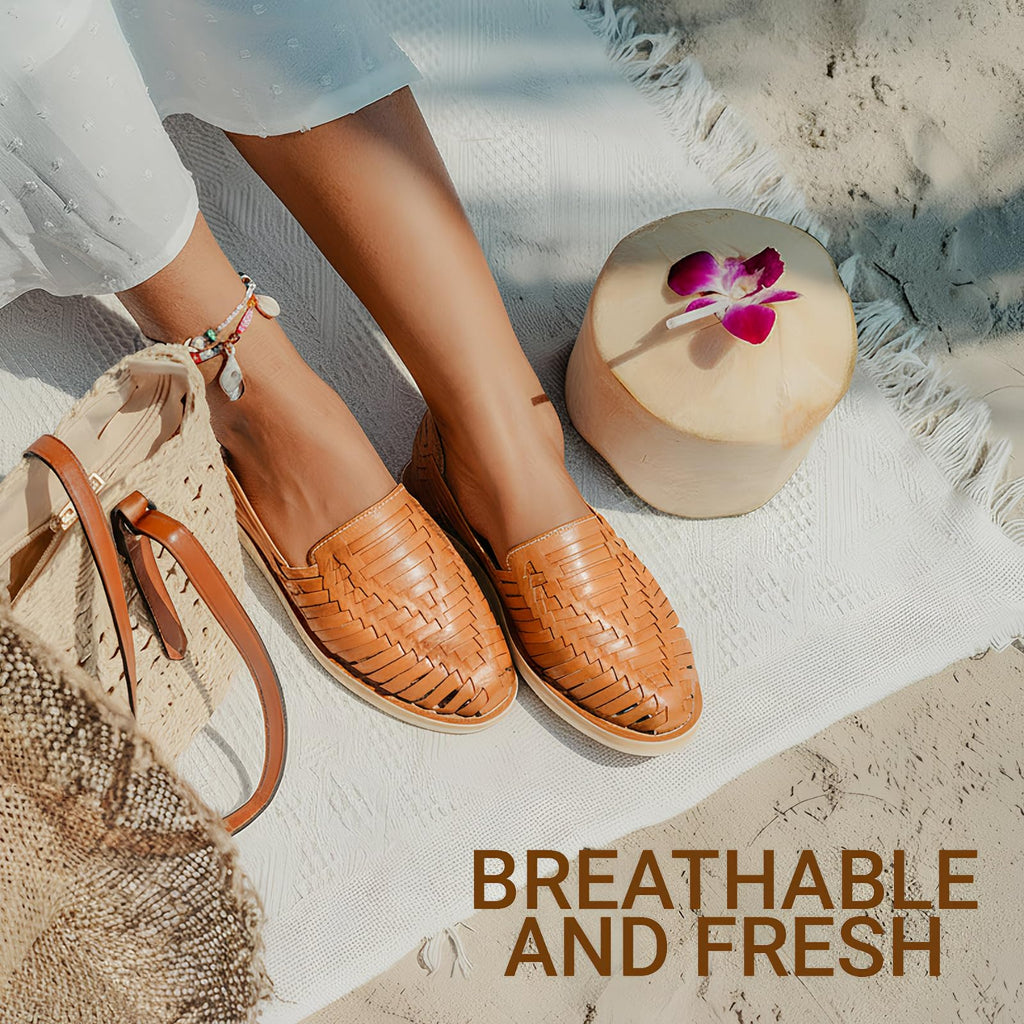Artisans Bazaar - Mexican Huaraches Sandals for Women Handmade by Artisans in Mexico with Genuine Leather Pre-Hispanic Inspired Traditional Footwear Comfortable Breathable