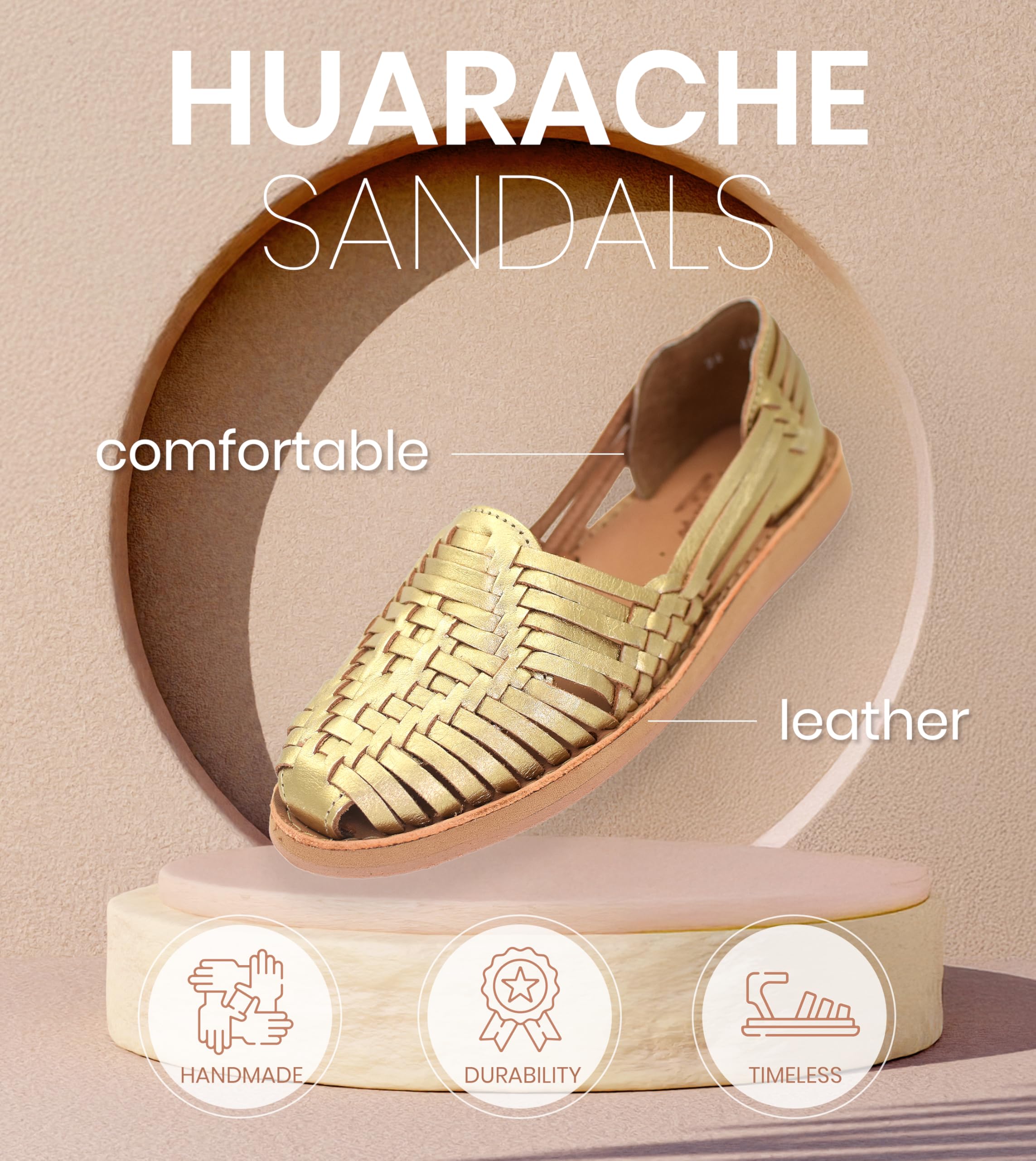 Macarena Collection Womens Shoes Leather Sandals for Women | Huarache Handmade Mexican Sandals | Comfortable & Stylish Womens Sandals 4150