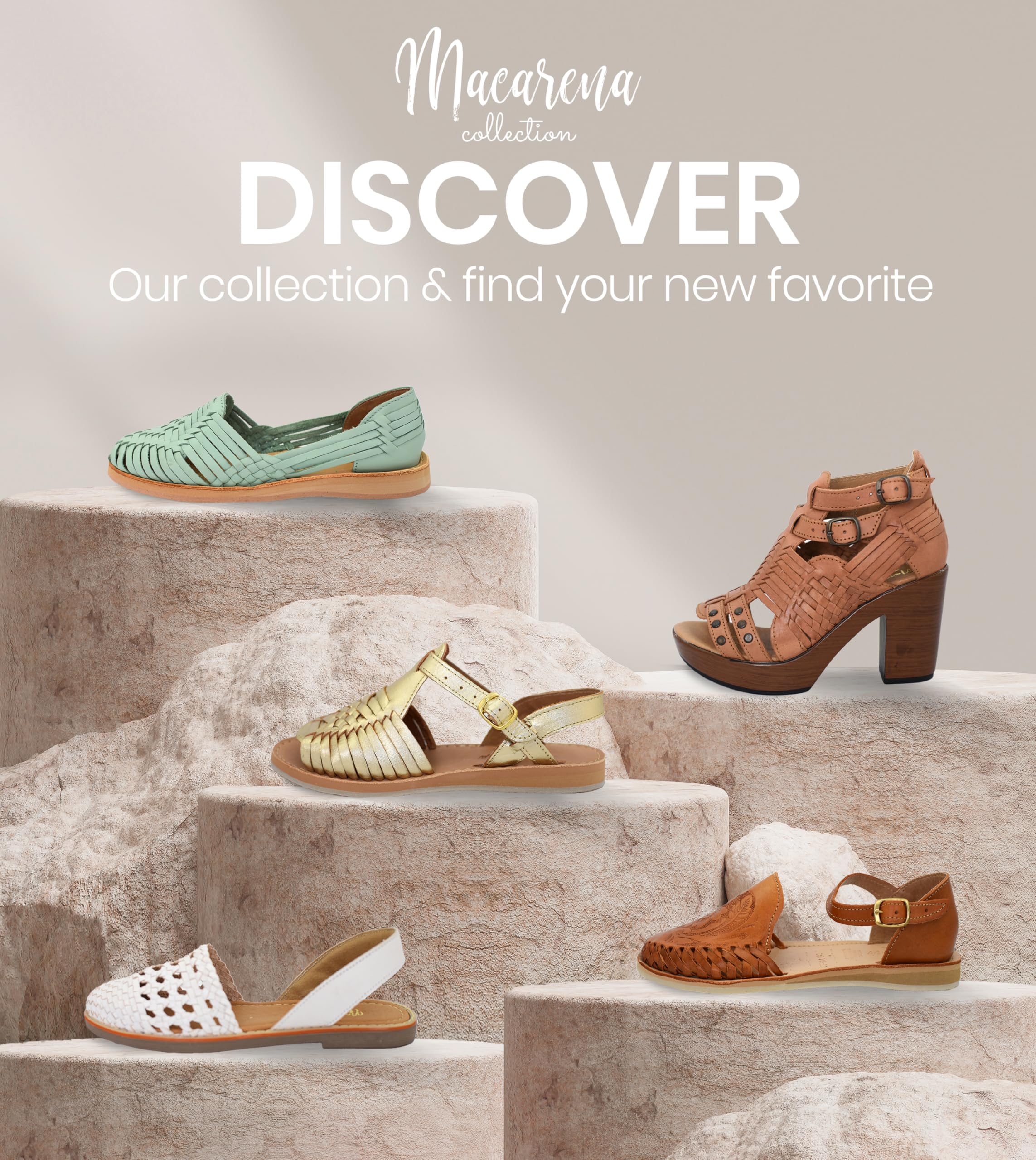 Macarena Collection Womens Shoes Leather Sandals for Women | Huarache Handmade Mexican Sandals | Comfortable & Stylish Womens Sandals 4150